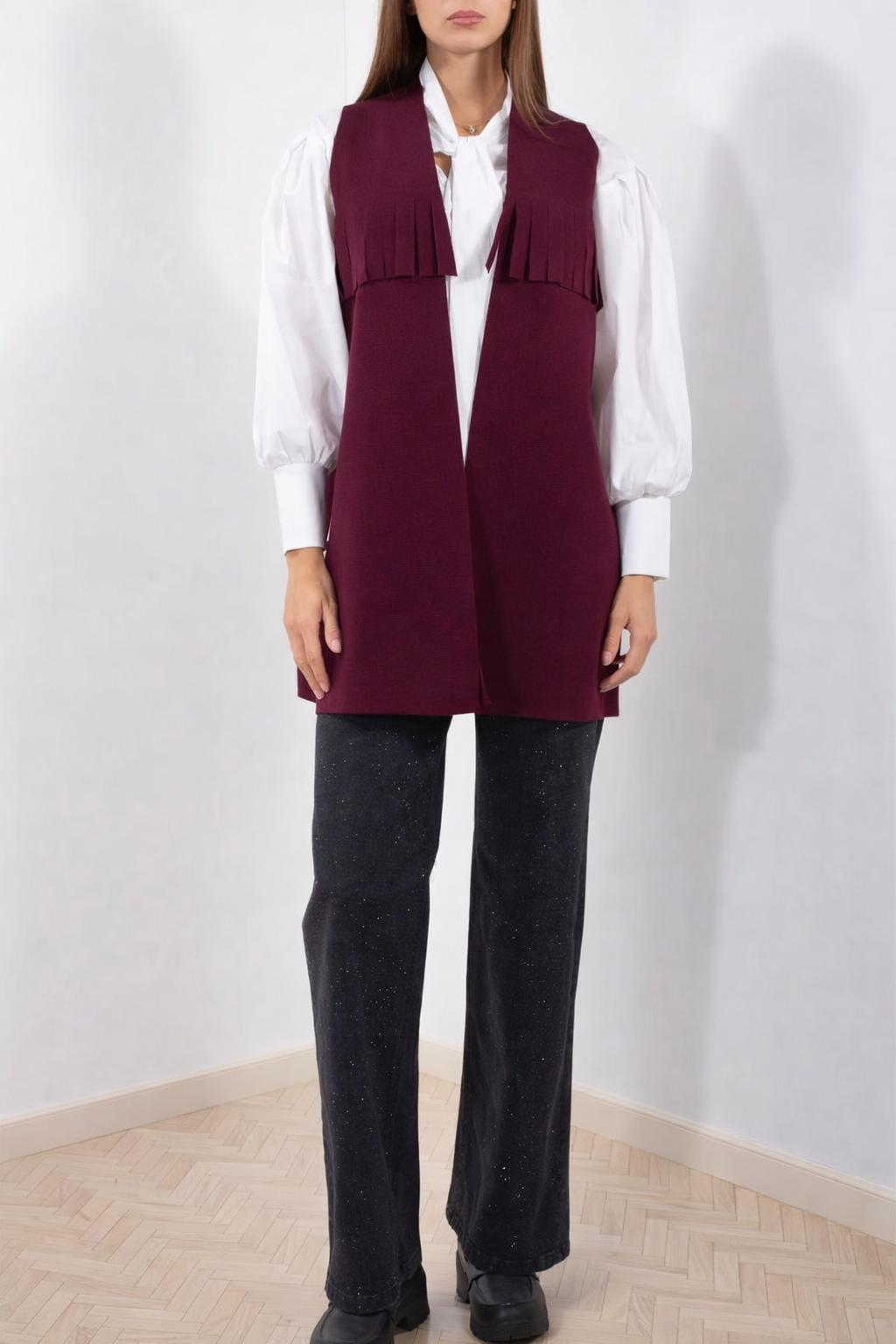 Gilet panno frange Mark