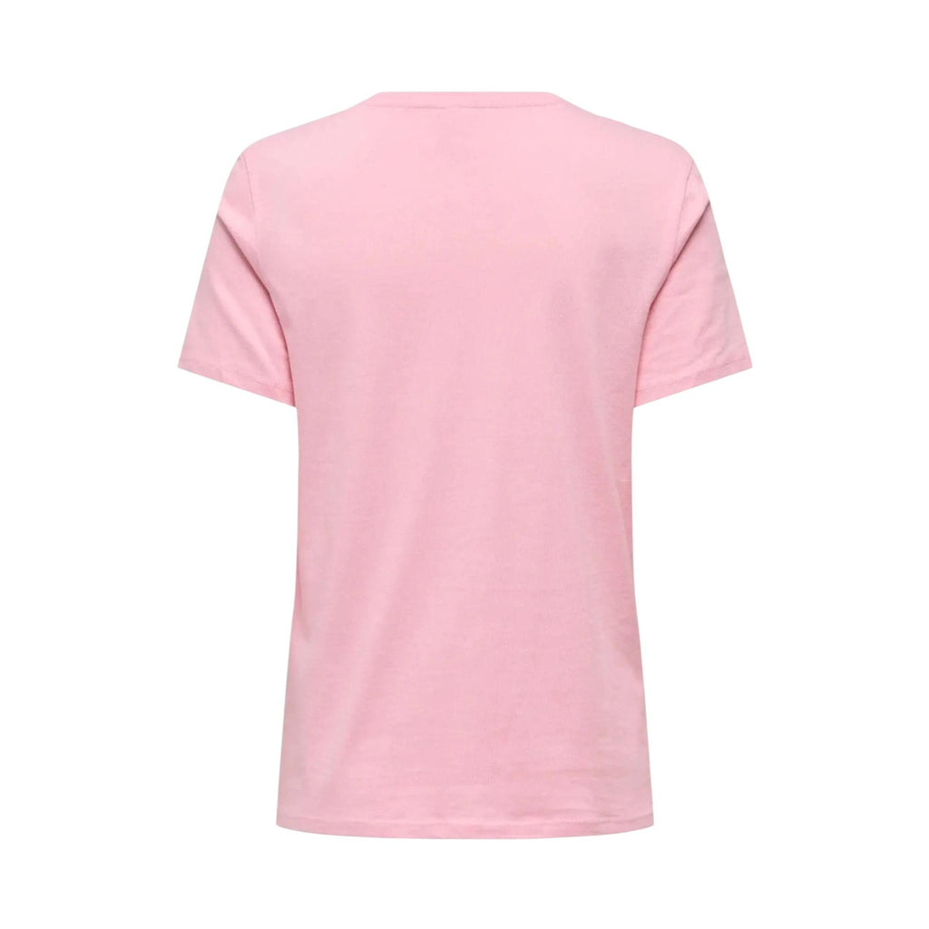 T-shirt rosa con scritta