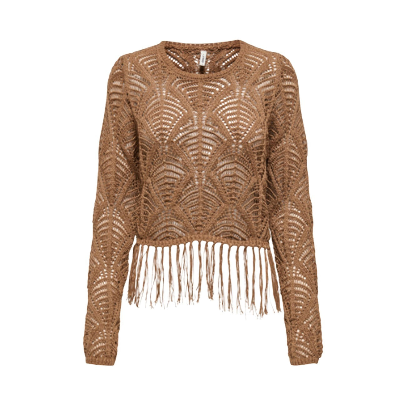 Maglia traforata con frange