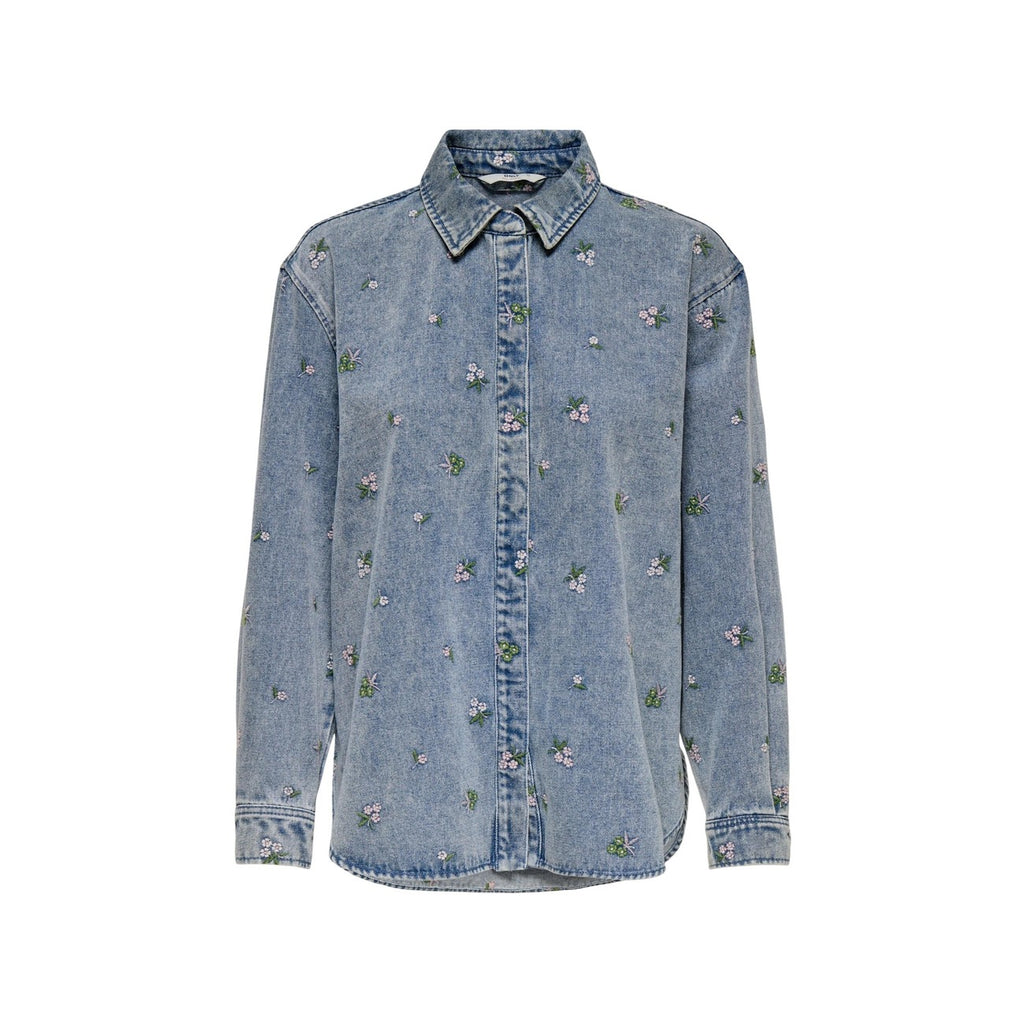 Camicia denim ricami