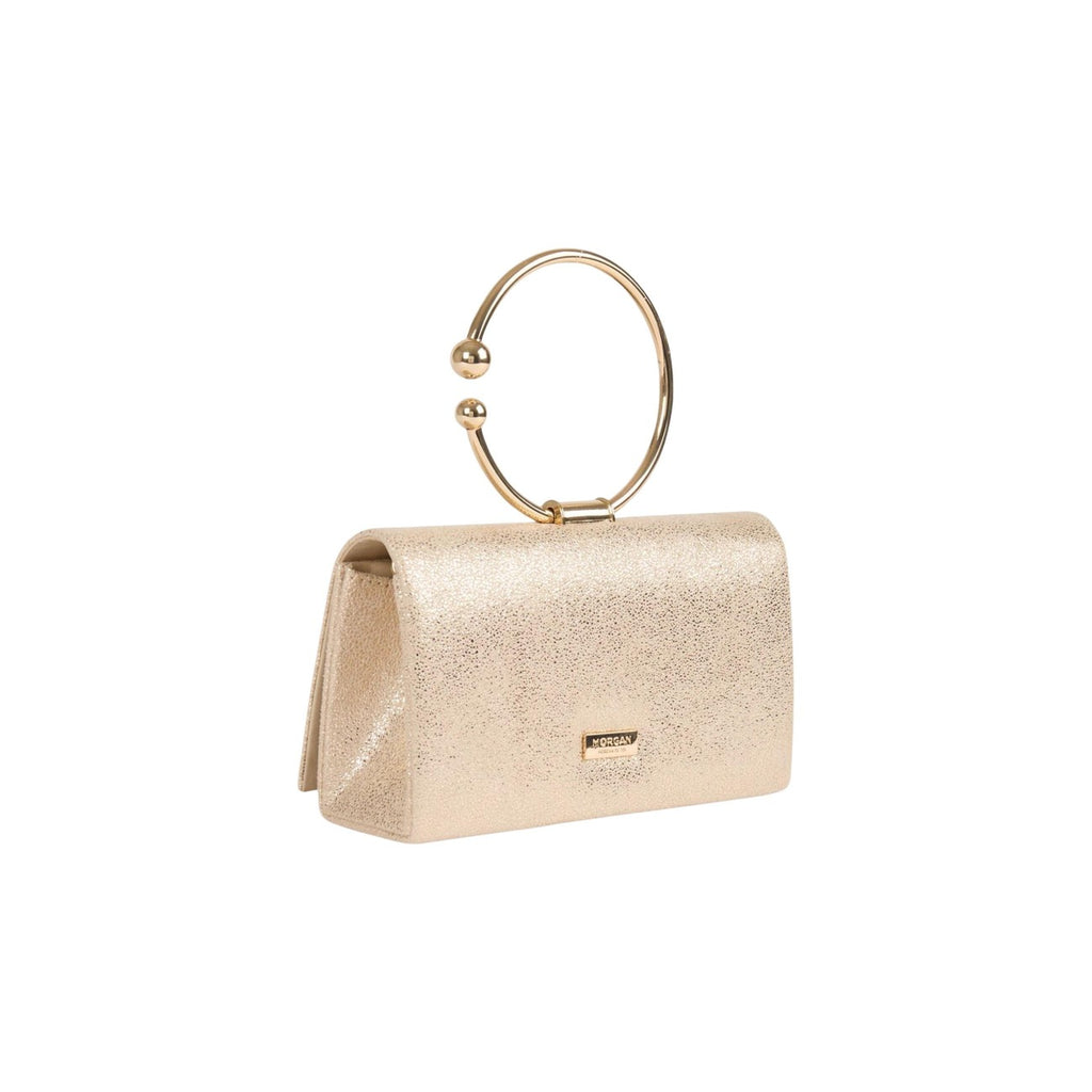 Clutch dorata con manico rigido