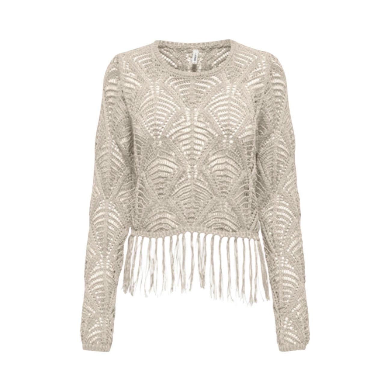 Maglia traforata con frange