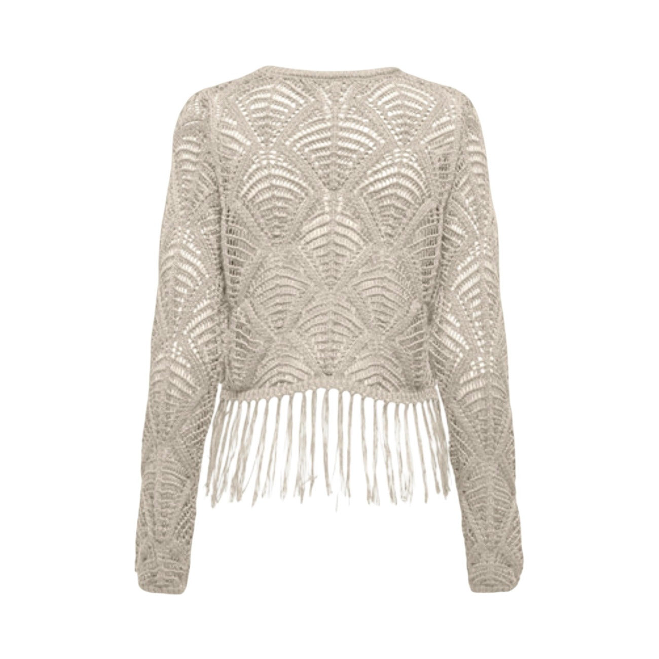Maglia traforata con frange